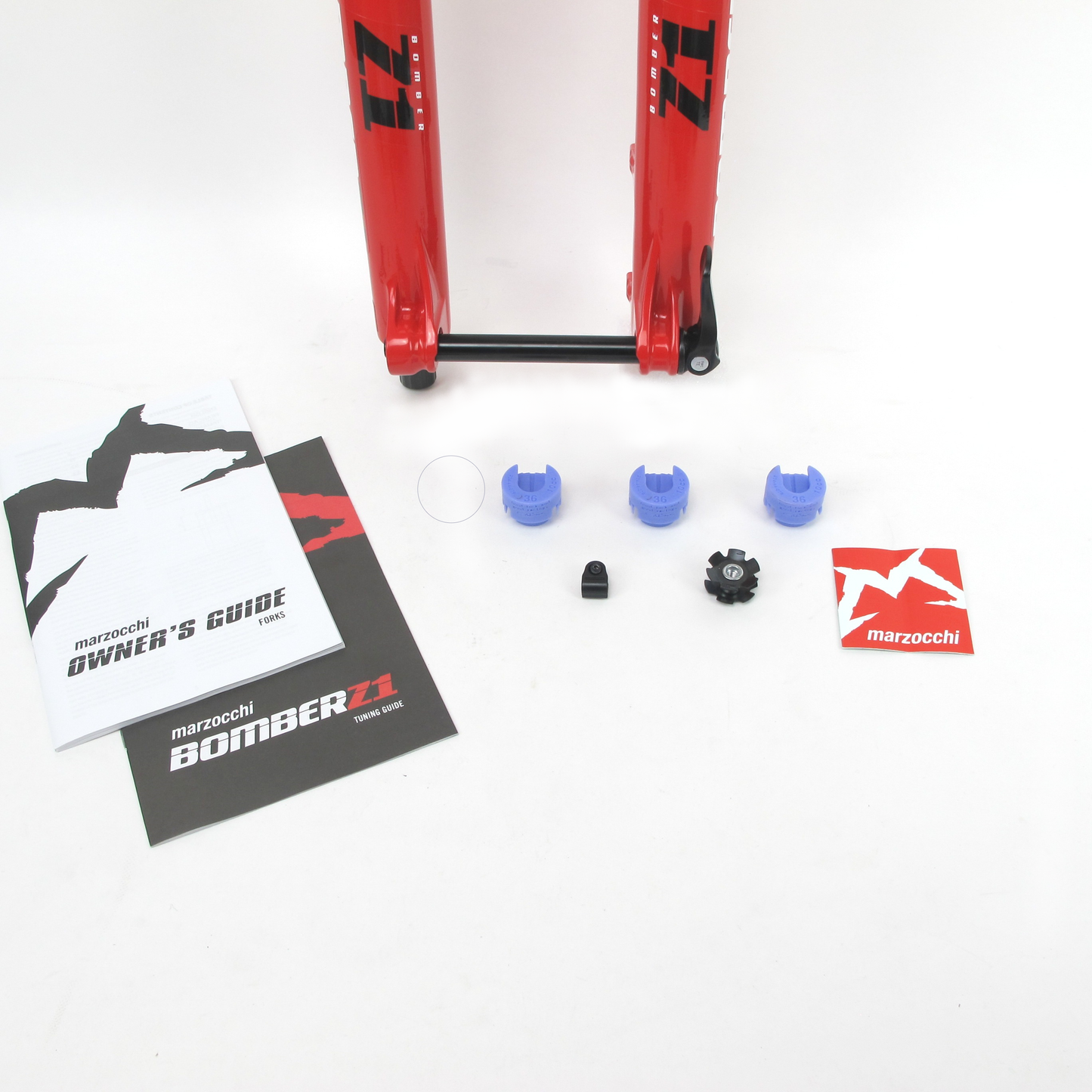 Marzocchi Bomber Z1 Suspension Fork 27.5" 180mm 15x110mm 44mm GRIP Red