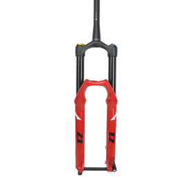 Front view of Marzocchi Z1 27.5" 180mm travel Coil red mountain bike fork