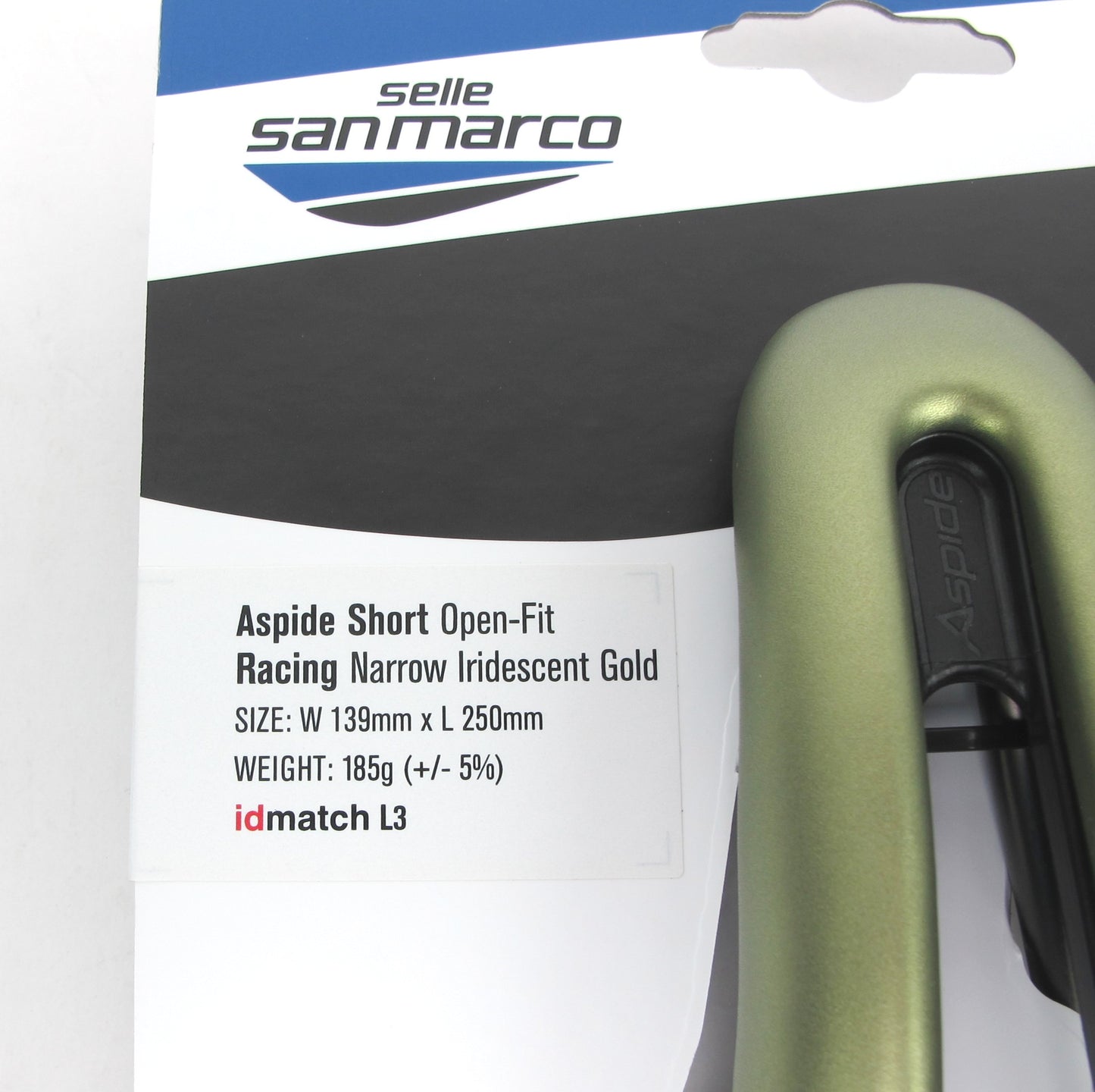 Selle San Marco Aspide Short Open-Fit Racing Narrow - Iridescent Gold