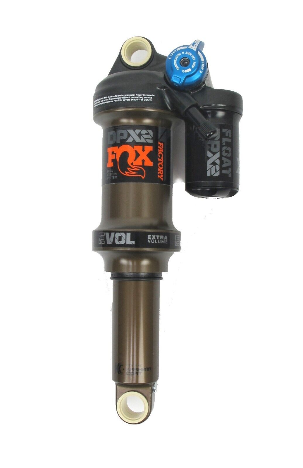 FOX Factory FLOAT DPX2 7.875" X 2.0" 200x51 EVOL LV 3-Position Lever Rear Shock