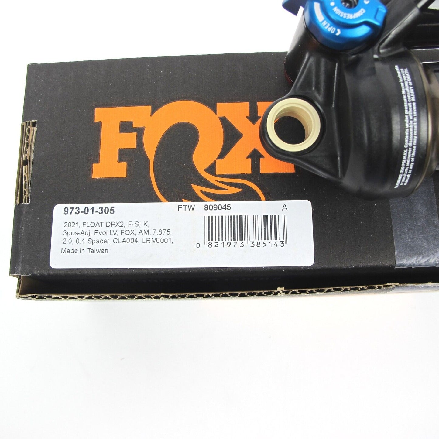 FOX Factory FLOAT DPX2 7.875" X 2.0" 200x51 EVOL LV 3-Position Lever Rear Shock